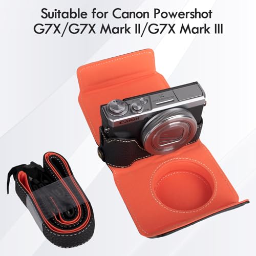 Funda de cuero para cámara Canon Powershot G7X miniatura 2