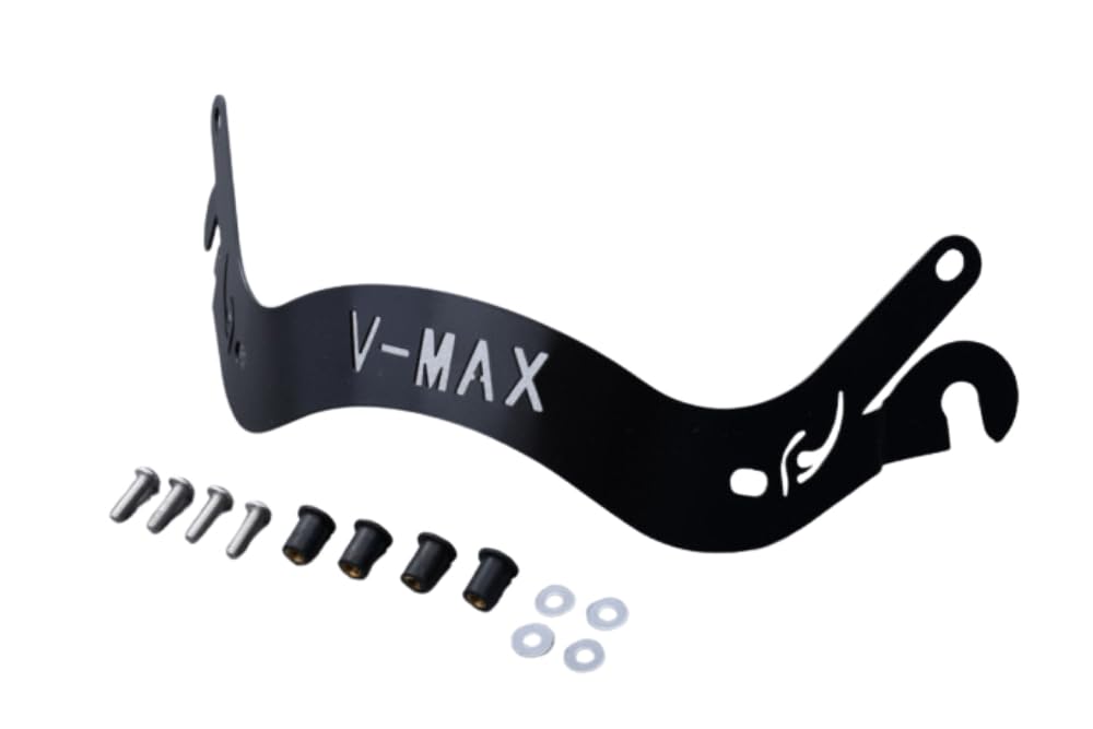 avdb-moto Szyba/Deflektor wiatru kompatybilny z YAMAHA VMAX 1200 V-MAX 1986-1994, VMAX 1200 V-MAX 1994-2007 Z poliwęglanu (Czarny Podwójna krzywizna)