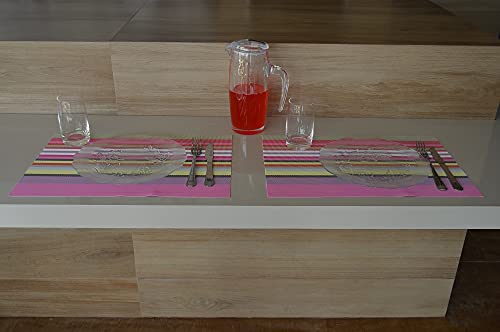 Jogo Americano - 4 Pcs - Colorido - Rosa