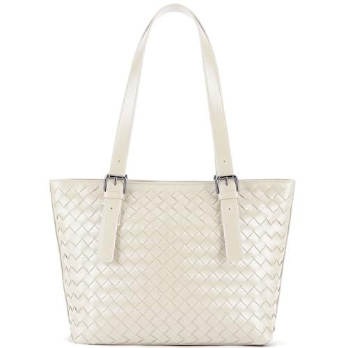 Bolso Tote Grande de Cuero Vegano Trenzado para Mujer miniatura 1