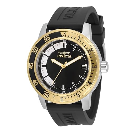 Invicta Relógio masculino especial de aço inoxidável, Preto, Relógio de quartzo