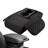 Autozentrum Konsoleabdeckung - Lederarmlehre Aufbewahrungsbox -Tassenhalter, Innenkonsole -Beschützer, Speicherorganisator -Telefonhalter, Auto -Innenraumzubehör