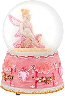 Elanze Designs Rotating Ballerina Princess Fairy 100MM Musical Water Globe Plays Tune Swan