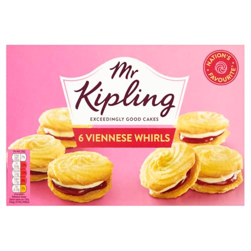 Mr Kipling Viennese Whirls Shortcakes, 6 Treats – Perfect For Snacking On-the-Go (Pack of 1)