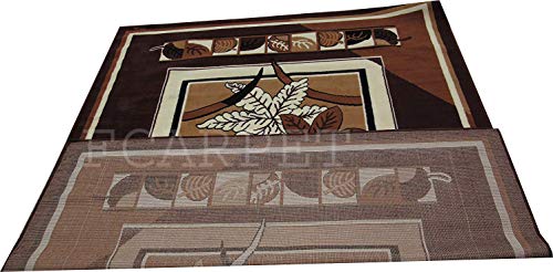 Image of Most Popular Rectangular Hall Carpet Fine Wool with Soft Touch 8X11 Feet Brown Multi