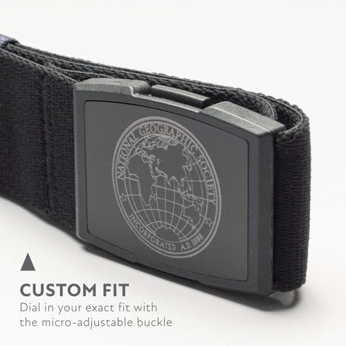 Image of Arcade Belts A2 National Geographic Unisex Adventure Belt, Heavy Duty Stretch, Metal Free Buckle