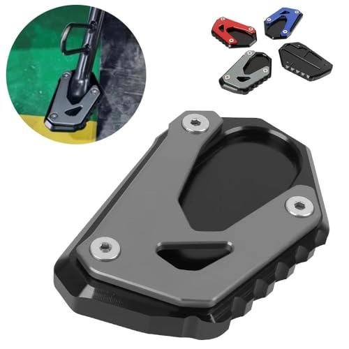 Plaque d'extension béquille pour Suzuki Vstrom 800DE finition noir CNC