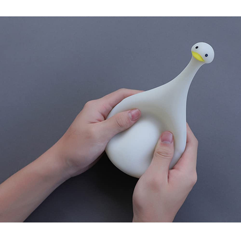 Luce Notturna in Silicone a Forma di Anatra Lampada per Allattamento a LED dimmerabile Lampada da Tavolo Decorativa per Camera da Letto Ricaricabile Luce di Sonno per Bambini Regali