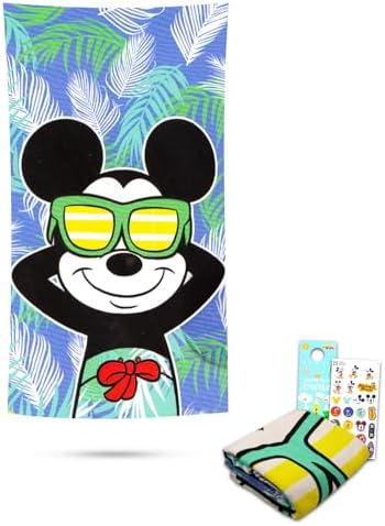 Disney Mickey Mouse Beach Towel Set - Bundle with 27" x 54" Micke...