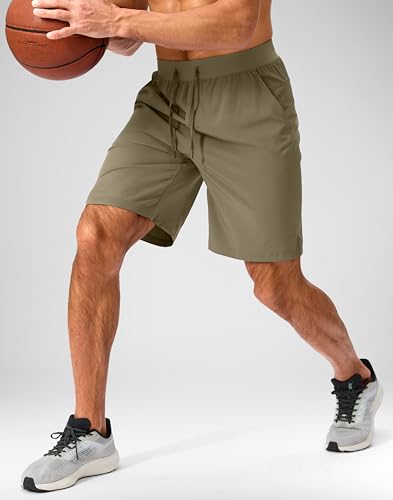 Image of Soothfeel Men's Running Shorts with Zipper Pockets 9 inch / 7 inch / 5 inch Quick Dry Eight Basketball Gym Workout Athletic Shorts