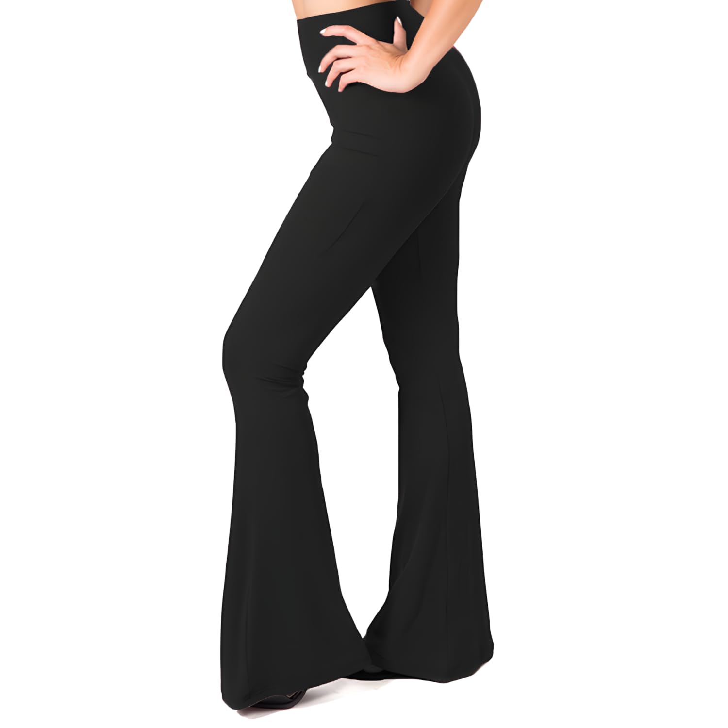 SATINA High Waisted Flare Leggings for Women - Yoga Pants for Women - Buttery Soft Bell Bottom Palazzo - Versatile Sizing