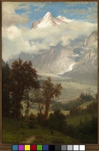 Poster image et affiches déco salon tableau nature Grindelwald toile 60x90cm