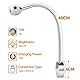 Obeaming 12V Leselampe Wohnmobil Eingebauter Dimmschalter, Typ-C-Ladegerät und rotes Nachtlicht 3200K Flexible Schwanenhals LED Wandlampe DC 12V-24V Spot für Boot Wohnwagen Yacht (Silber)