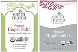 Earth Mama 2-Piece Gift Set, Organic Diaper Balm and Organic Nipple Butter Breastfeeding Cream
