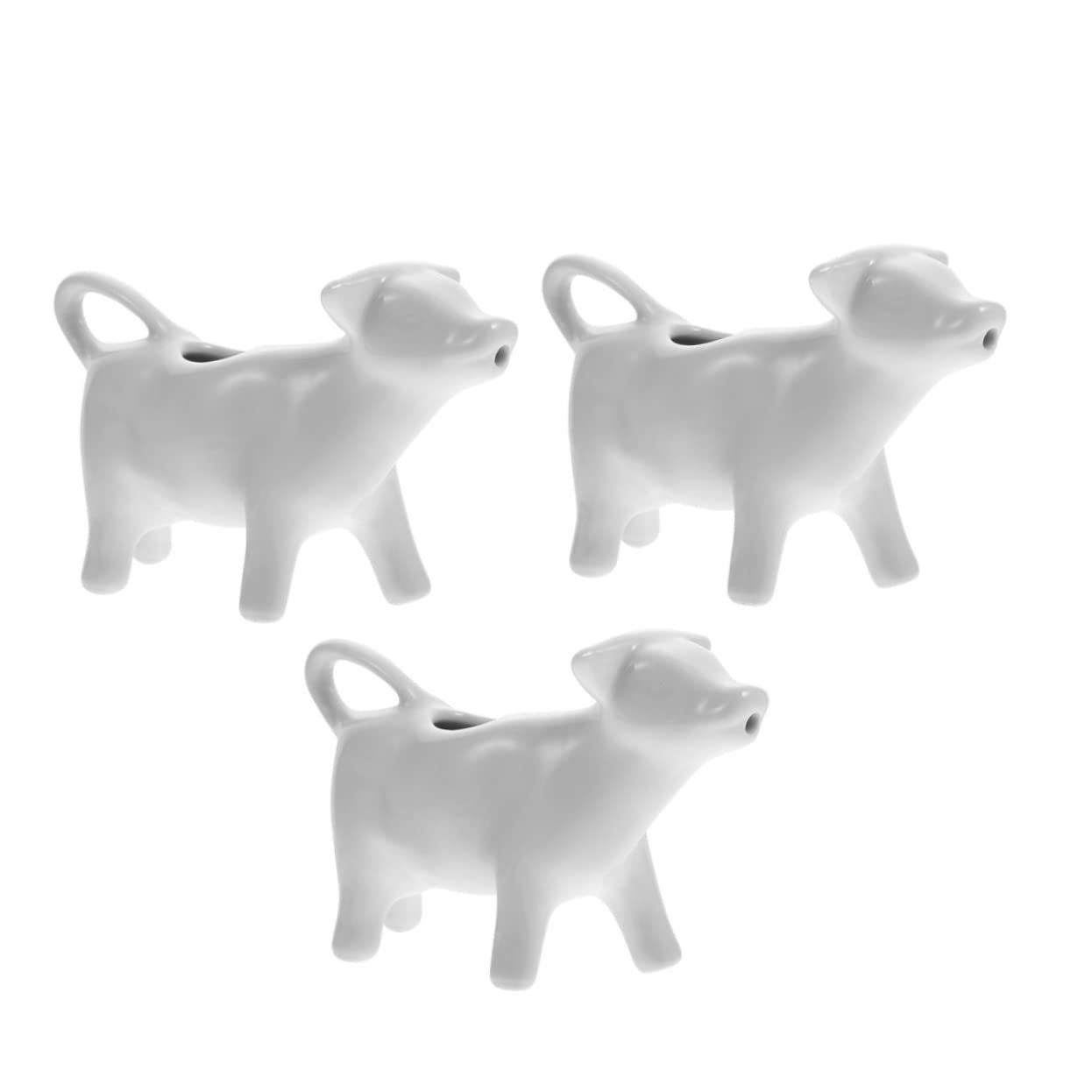 Lot de 3 Pichets à Lait en Céramique Adorables Pichet Pratique Maison Design Simple Restaurants et Cafés Accessoire de Service Décoratif
