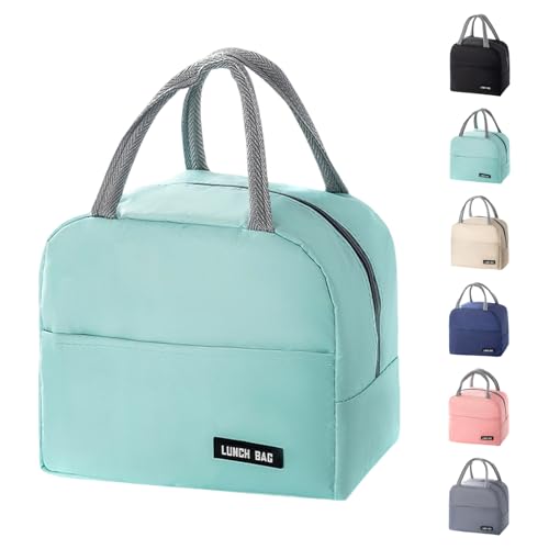 SUOXU Insulated Lunch Bag for Men Women Kids Cool Bag- Reusable Thermal Food Bag Ice Pack with Leak-Proof Liner Cooler Tote for Work School Picnic & Travel (5L - Light Green)