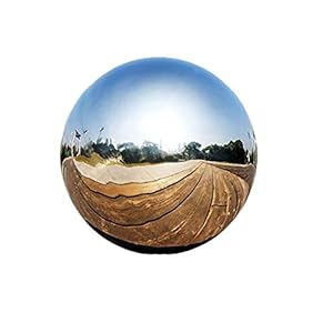 zosenda Roestvrij staal Gazing Ball, Spiegel Gepolijste Holle Bal Reflecterende Tuin Bol, Drijvende Vijver Ballen Naadloze Gazing Globe voor Huis Tuin Ornament Decoraties (15 CM X 1 ST)