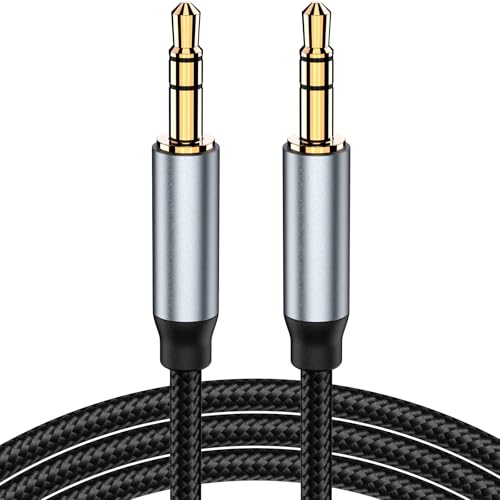 yootech Câble Jack 3.5mm, Câble nylon Audio Auxiliaire Stéréo Mâle vers Mâle Compatible avec Casques, Autoradios, Smartphones, voiture, stéréos à domicile, haut-parleur, tablette