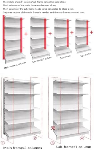 Retail Gondola Shelving Displays for Supermarkets - Versatile Wall-Mounted Shelves for Grocery & Convenience Stores, Ideal for Merchandising & Boosting Sales
