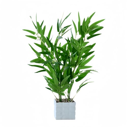 XIZHI 20 Inch Artificial Bamboo Decor Indoor Potted Fake Bamboos Plants with Pot Faux Bamboo Tree...