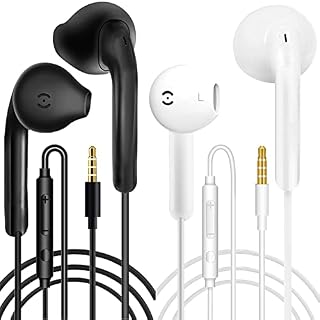 2 Pack Earphones Wired Headphones In Ear Wired Earbuds with Microphone Noise Isolating Headset remote sound control Compatible With Phone Samsung Huawei Android Smartphones Tablets Laptops
