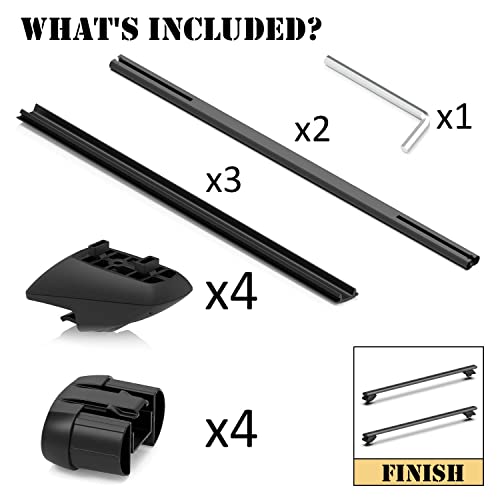 image for COWVIE 47 Inch Aluminum Roof Rack Cross Bars for Raised Side Rails, Ad
