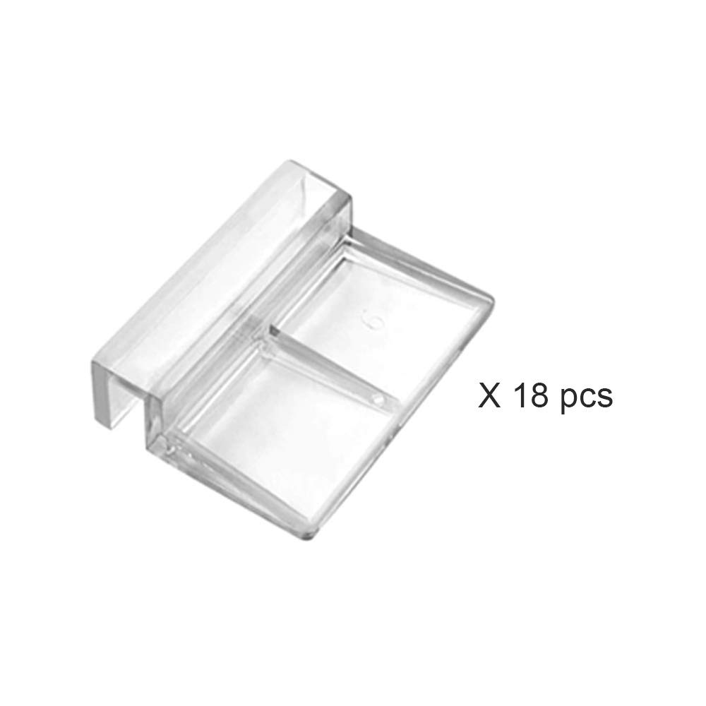 20 Stück Aquarium Glasabdeckung Clips - Acryl Halter Für Randlose Aquarien