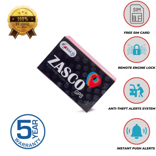 Image of ZASCO V5 PRO GPS Tracker Device with Android and iOS Mobile App with Engine Lock and Anti Theft Alarm for Car, Bike, Truck and Bus (Free M2M Airtel Sim)