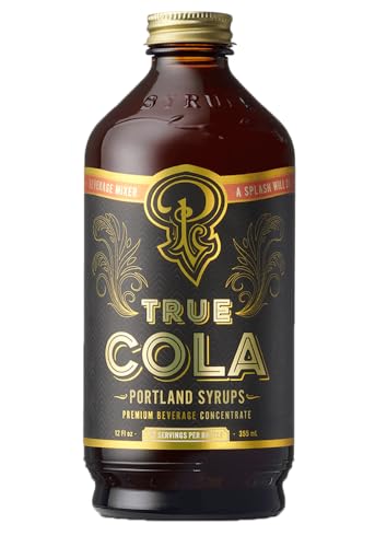 Portland Syrups True Cola Premium Small-Batch for Cocktails Mocktails and Homemade Sodas Made with Real Kola Nut and Whole Spices 40% Less Sugar 12 oz bottle with 12 Servings (Pack of 1)
