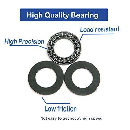 Atoplee Thrust Needle Roller Bearings With Washers,Axk0819+2As Thrust Needle Roller Industrial Bearing 1Pc Cage Needle + 2Pcs Washers [ 8X19Mm, 10Pcs]1Pc Cage Needle + 2Pcs Washers [ 8X19Mm, 10Pcs] #TOP2