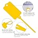 LeadSeals 100pcs Blank Plastic Tags for Labeling Reusable Hanging Tags Ties Key Tag Storage Labels Waterproof Plastic Mark Label Writable Hang Sign with One Marker Pen (Yellow)