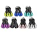 Kangnice Short Snorkels Fins Travel Size Flippers Adjustable Open Heel Swim Flippers Scubas Fins Adjustable Hasps Swimming Fins Adjustable Hasps Snorkels Fins