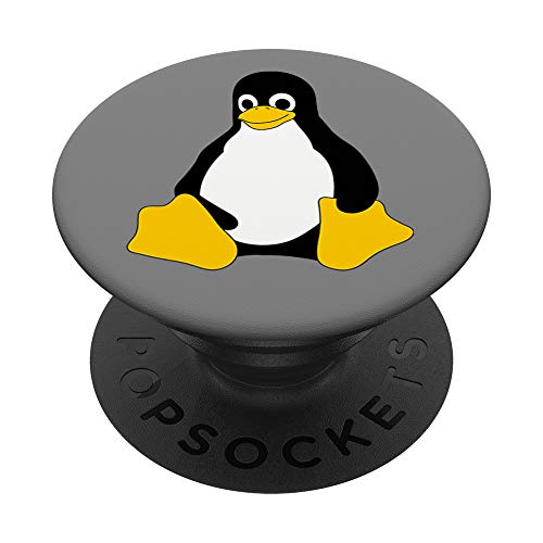 Linux Mascot Tux the Penguin Nerd Geek IT Person PopSockets PopGrip: Swappable Grip for Phones & Tablets