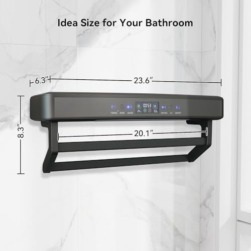 Puluomis Electric Towel Warmer Rack With Touch Screen-Wall Mounted Energy-Saving Towel Warmer With Air Purification And Drying Function-Bathroom Heated Towel Rack For Bathroom thumb #2