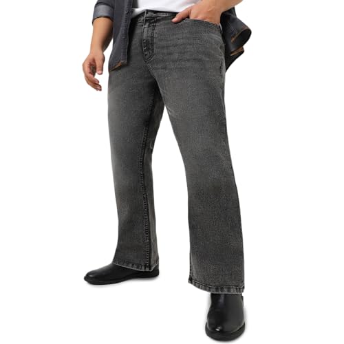 Urbano Plus Men's Washed Bootcut Jeans Stretchable