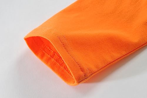 Shirts Boys Girls Halloween Raglan Long Sleeve Kids Pumpkin Skeleton Glow in The Dark Tops 4-11 Years4