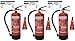 Produktbild 3 x 6 kg Brandengel ABC Pulver Feuerlöscher, EN3, 34 A, 183 B, C = 10 LE, Messingarmatur + Sicherheitsventil + Manometer + Wandhalter + Standfuß, Pulverlöscher (Mit Prüfnachweis u. Jahresmarke)