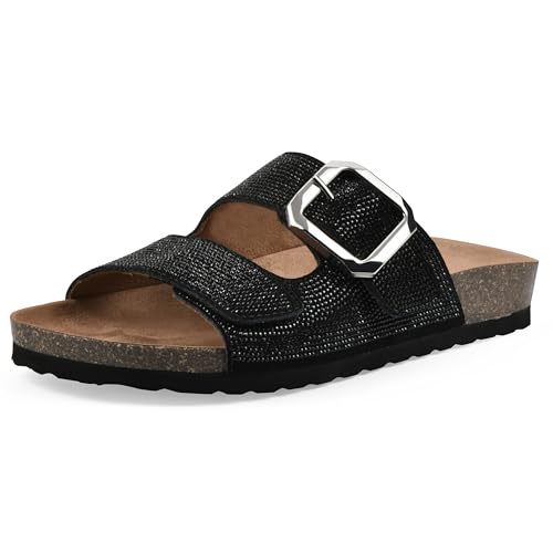 WHITE MOUNTAIN Women's Granitas Double-Strap Signature Comfort-Molded Footbed Sandal