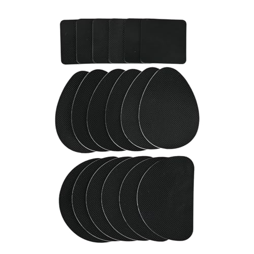 Daleweo 18 Piezas Suela Antideslizante Zapatos Goma, Pegatinas Protectoras Tacones, Almohadillas Adhesivas Reparacion, Recortable Negro, DIY