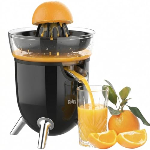 Gadgy Presse-Agrumes Électrique – Extracteur de Jus Compact 100W avec Bec Anti-goutte, Couvercle Anti-poussière & Pieds Antidérapants - Jus Frais Maison...