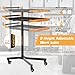 Adjustable Work Bench,Work Benches for Garage,Tool Cart On Wheels,Mobile Rolling Tool Cart 34” to 48” Heigh,Tool Bench with A Max Capacity of 110 lbs,Multi-Scene Work Table(Orange& Black)