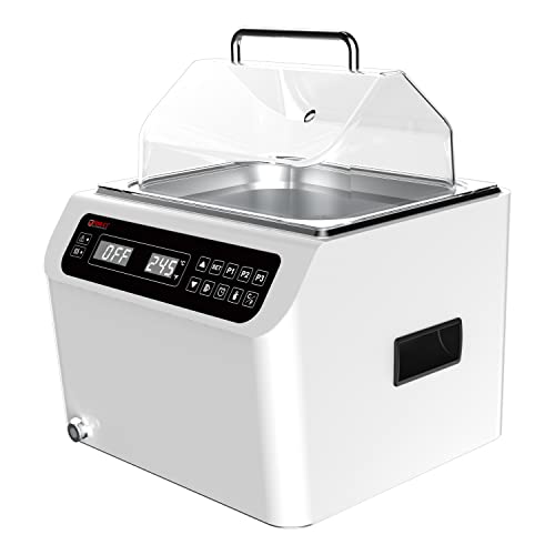 4E's USA Water Bath - Digital 13 Liter Laboratory Electric Water Bath with Precise Temperature Control, Double Safety Features, and Easy to Read LED Display, Model WB301