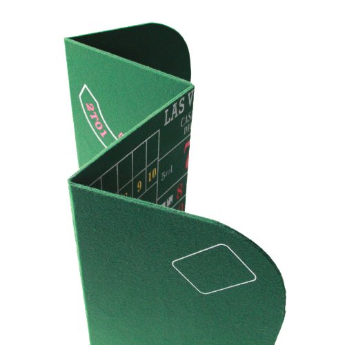IDS 3 in 1 Folding Casino Texas Hold\'em Table Top Green (Poker/Blackjack/Craps) with Carrying Bag