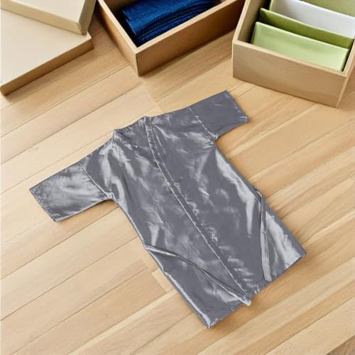 Salon Barber Capes para Clientes, 2 piezas, Bata Gris Plata con cierres a presión, Delantales transpirables para corte y tinte de cabello en salones profesionales miniatura 5
