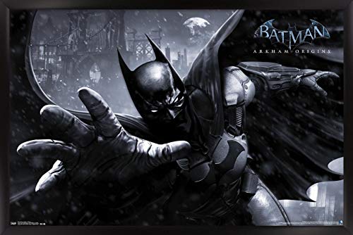 Trends International DC Comics Video Game-Arkham Origins-Batman Wall Poster, 22.375 in x 34 in, Black Framed Version