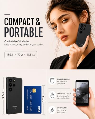 Ulefone Note 22 Unlocked Smartphone, 5" Compact Android 16 Go 4G Cell Phone - 1