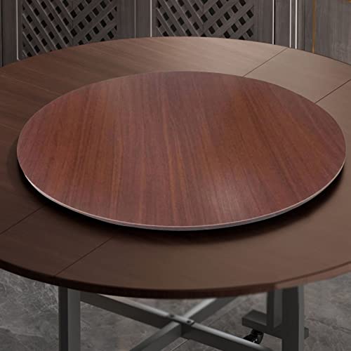 Image of Large Wooden Turntable Lazy Susan, Wooden Lazy Susan Serving Tray, 24in 28in 32in Dining Table Organizer Tray, Rotating Serving Tray Round Dining Table, Kitchen Swivel Plate, Hotel Tabletop Service Pl