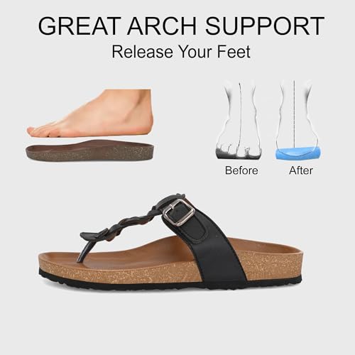Image of Centrino Women's Berkin-Style Slip-On Sandals | Open Toe Design | Soft PU Footbed | Lightweight & Comfortable | Arch Support | On-Grip Sole | Casual Outdoor Wear (7695)