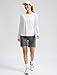 Women's Sun Shirts UPF 50+ Long Sleeve UV Protection Shirt Lightweight Quick Dry Workout Hiking Tops for Women(White,S)