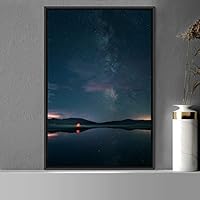 Framed Canvas Sky of Stars Astronomy & Space Dark Dramatic Modern Photography Stars - 16x24 inches